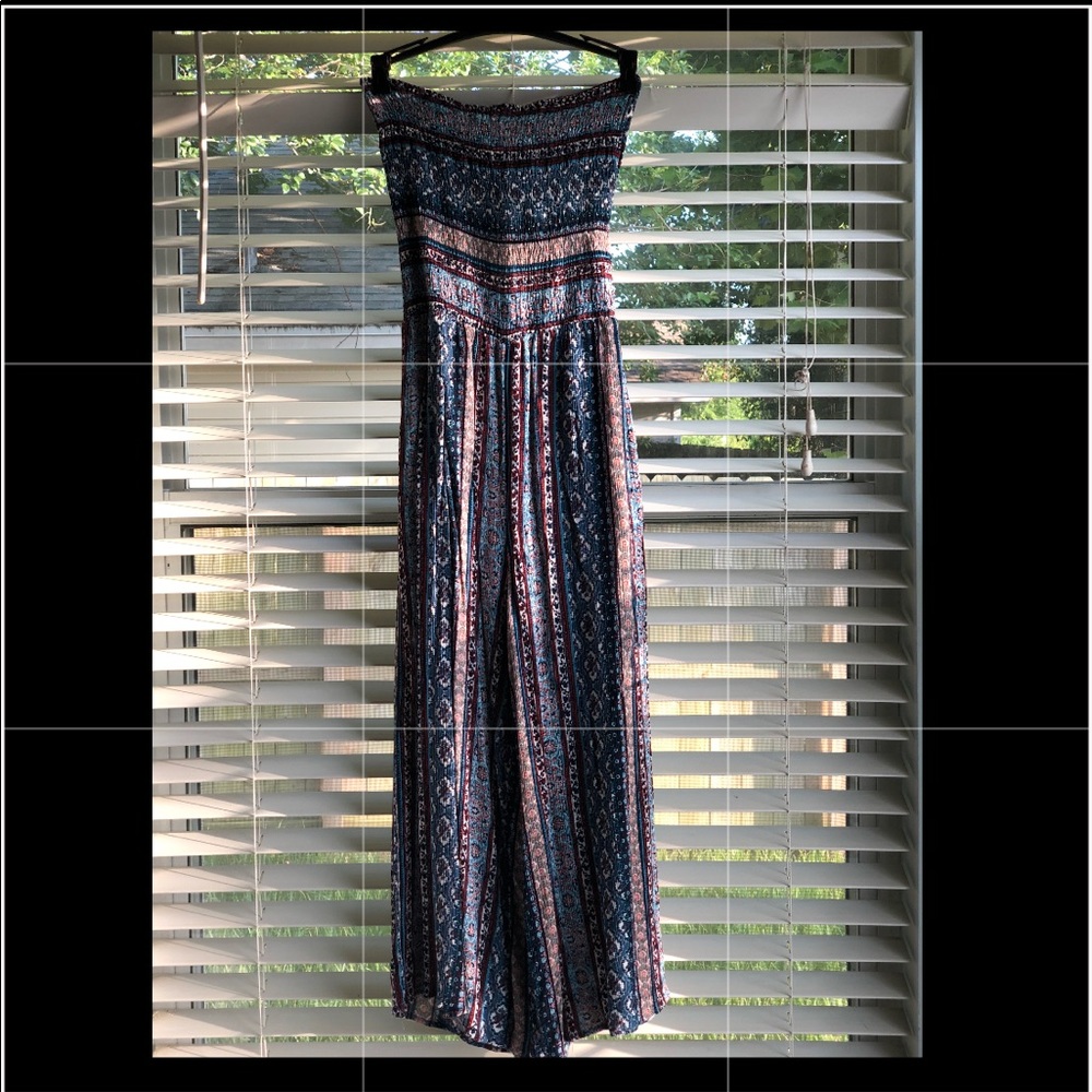 Tube top jump suit